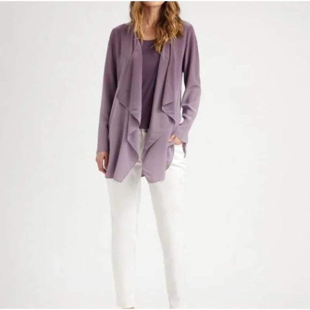 Eileen Fisher Two Piece Silk Set Women's Petite Small